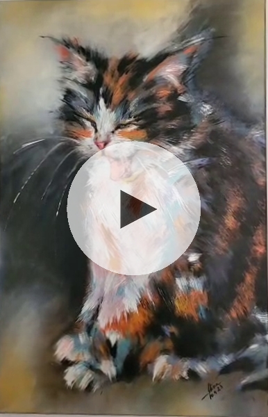 ArteDiAlina.com painting: Ball of Fur